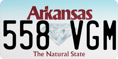 AR license plate 558VGM