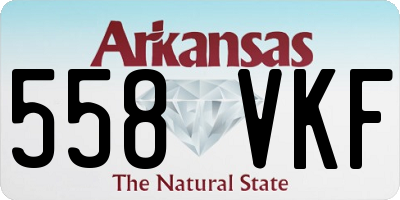 AR license plate 558VKF