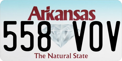 AR license plate 558VOV