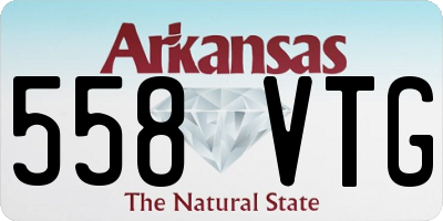 AR license plate 558VTG