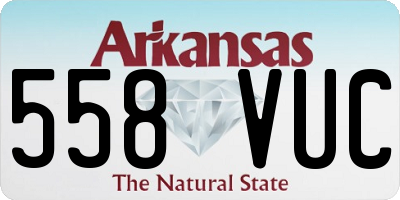 AR license plate 558VUC