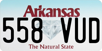 AR license plate 558VUD