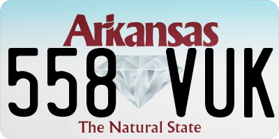 AR license plate 558VUK