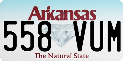 AR license plate 558VUM
