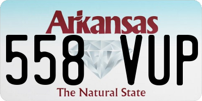 AR license plate 558VUP