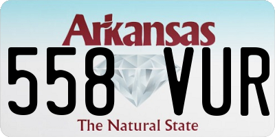 AR license plate 558VUR
