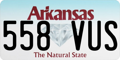 AR license plate 558VUS