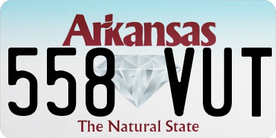 AR license plate 558VUT