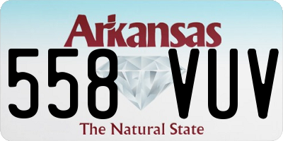AR license plate 558VUV