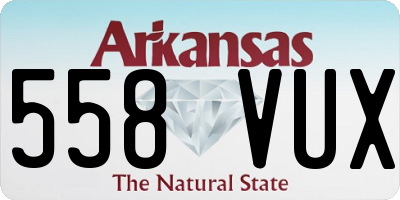 AR license plate 558VUX