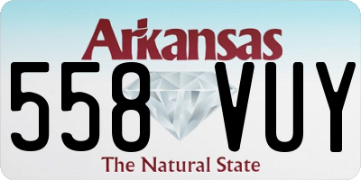 AR license plate 558VUY