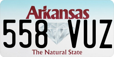 AR license plate 558VUZ