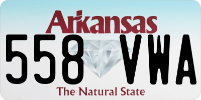 AR license plate 558VWA