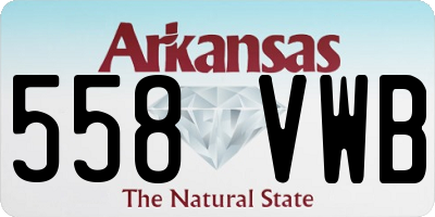 AR license plate 558VWB