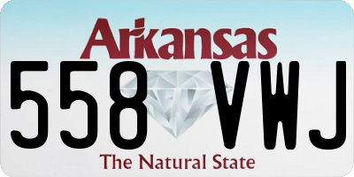 AR license plate 558VWJ