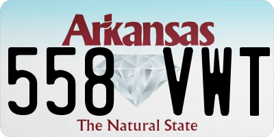 AR license plate 558VWT