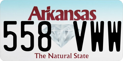AR license plate 558VWW
