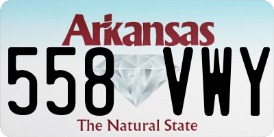 AR license plate 558VWY