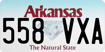 AR license plate 558VXA