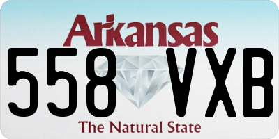 AR license plate 558VXB