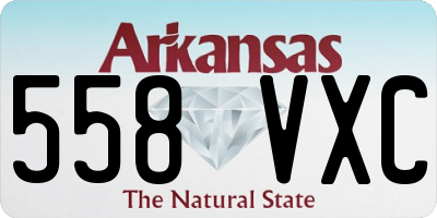 AR license plate 558VXC