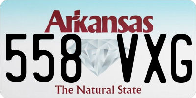 AR license plate 558VXG