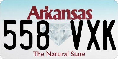 AR license plate 558VXK
