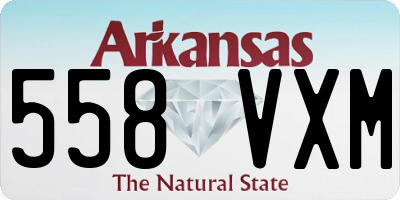 AR license plate 558VXM
