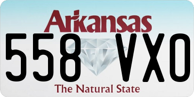AR license plate 558VXO