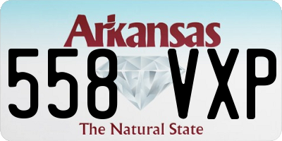 AR license plate 558VXP