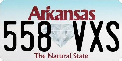 AR license plate 558VXS