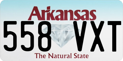 AR license plate 558VXT