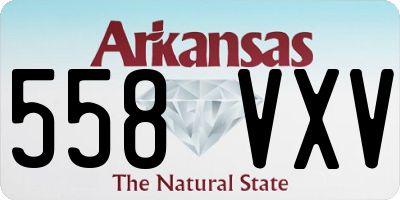 AR license plate 558VXV