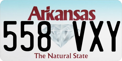 AR license plate 558VXY