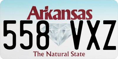 AR license plate 558VXZ
