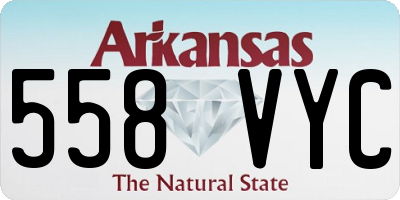 AR license plate 558VYC