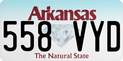 AR license plate 558VYD