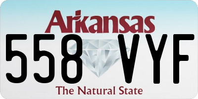 AR license plate 558VYF