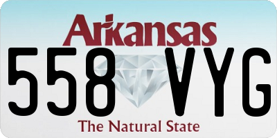 AR license plate 558VYG