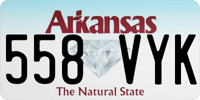 AR license plate 558VYK