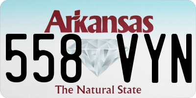 AR license plate 558VYN
