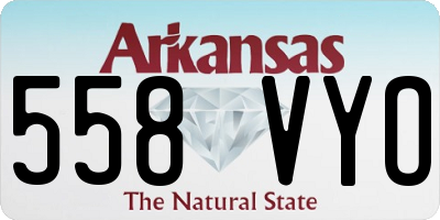 AR license plate 558VYO