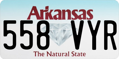 AR license plate 558VYR