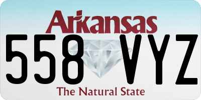AR license plate 558VYZ
