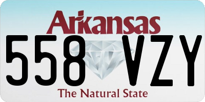 AR license plate 558VZY