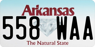 AR license plate 558WAA