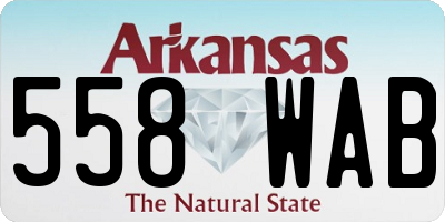 AR license plate 558WAB