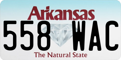 AR license plate 558WAC