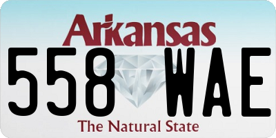 AR license plate 558WAE