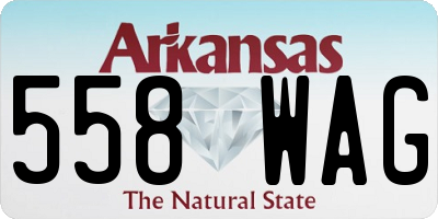AR license plate 558WAG